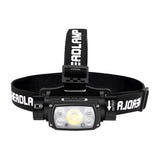 Superfire HE11 - Lampe frontale 640 lm, 20 W, support magnétique : noire