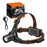 Superfire HL71 - Lampe frontale rechargeable 500 lm à capteur : orientable