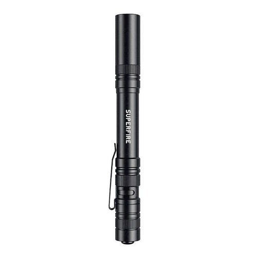 Superfire L28 - Lampe torche format stylo 121 lm, 2 piles AAA : détail