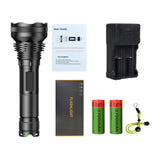 Superfire L3 P90 - Lampe torche 2700 lm à zoom, portée 400 m : faisceau