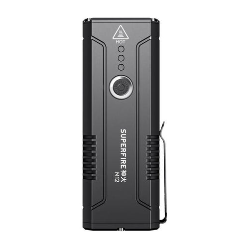 Superfire M12 - Lampe torche 8000 lm, portée 350 m, USB-C : noire