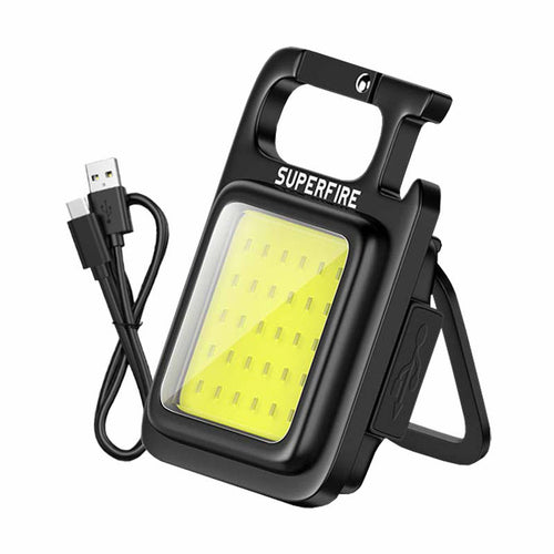 Superfire MX16 - Mini lampe 600 lm USB-C, aimant, 4 modes : noire