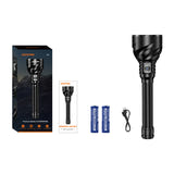 Superfire TF02 - Lampe torche longue portée 3300 lm, 1100 m, USB-C : tête crantée