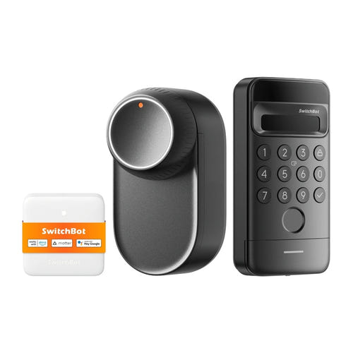 SwitchBot Lock Ultra 3-en-1 - serrure connectée avec hub et clavier facial : 3en1 serrure