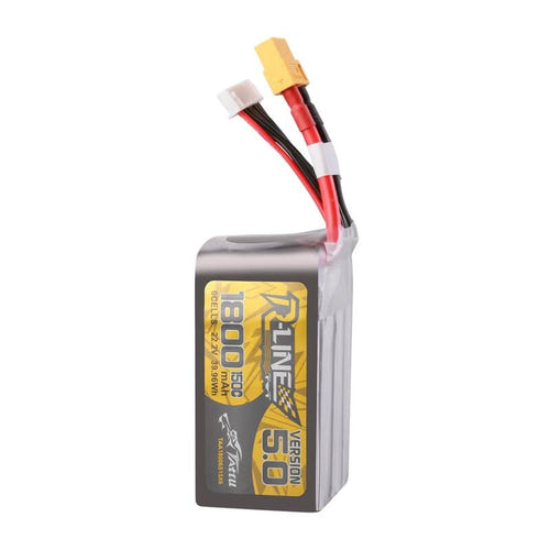 Tattu R-Line 5.0 - Batterie LiPo 6S 1800 mAh 150C XT60 : 1 800 mAh étiquette R line