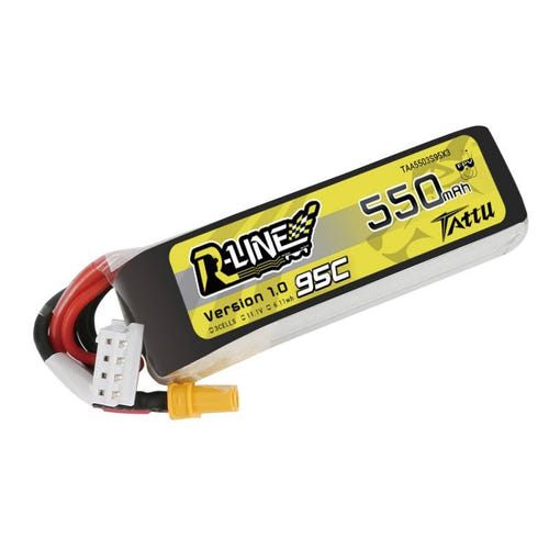 Tattu R-Line - Batterie LiPo 3S 550 mAh 95C XT30 : étiquette 95C