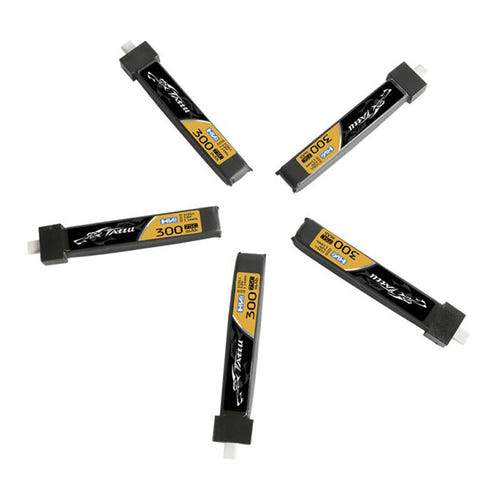 Tattu - Batteries LiPo HV 300 mAh 1S 75C BT2.0 (x5) (vue 2)