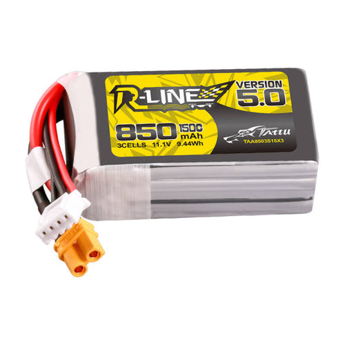 Tattu R-Line 5.0 - Batterie LiPo 850 mAh 11,1 V 3S XT30U-F : 850 mAh 3S batterie LiPo