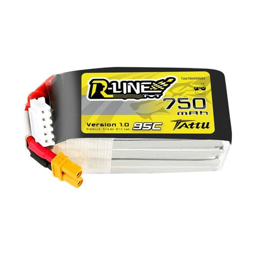 Tattu R-Line - Batterie LiPo 750 mAh 14,8 V 95C 4S (XT30) - visuel 1
