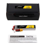 Tattu - Batterie LiPo HV 2S 650 mAh 95C 7,6 V XT30 Long-Pack : prise de charge JST XHR 3p