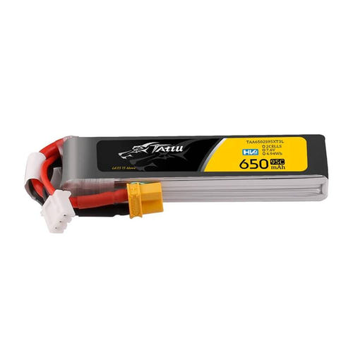 Tattu - Batterie LiPo HV 2S 650 mAh 95C 7,6 V XT30 Long-Pack : 650 mAh long pack