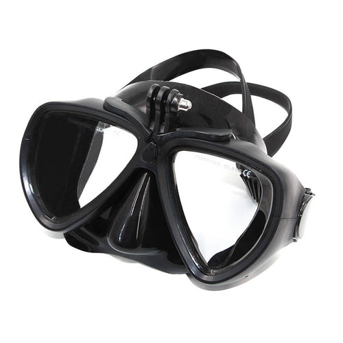 Telesin GP-DIV-GS2-BK - Masque de plongée avec fixation amovible pour caméra d'action : noir