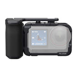 Telesin S6-FMS-36-TDJ - Boîtier aluminium avec poignée pour DJI Osmo Action 6 : corps aluminium CNC noir