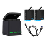 Telesin GP-BNC-801 - Chargeur 3 canaux et 2 batteries pour GoPro Hero 5/6/7/8 : port USB-C chargeur