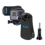 Telesin GP-JFM-003 - Fixation rotative 360° pour sac à dos et caméra sport : bras repliable position selfie