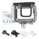 Telesin GP-WTP-905 - Kit caisson étanche 45 m pour GoPro Hero 12 / 11 / 10 / 9 : caméra installée dans caisson