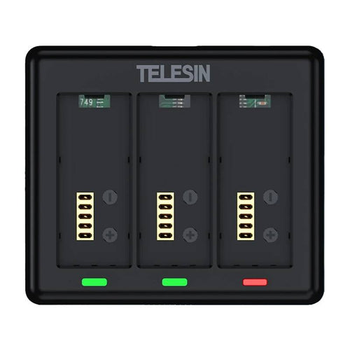 Telesin S0-BCG-12-TGP - Chargeur 3 batteries pour GoPro Hero 13 : trois batteries hero 13