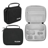 Telesin - Sacoche de rangement EVA pour DJI Osmo Pocket 3 (noir) : poignée transport gommée