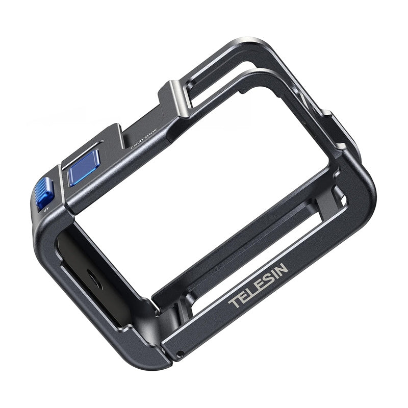 Telesin S6-FMS-13BK-TDJ - Coque aluminium noire pour DJI Osmo Action 5 / 4 / 3 - visuel 1