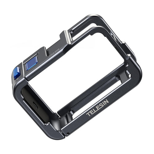 Telesin S6-FMS-13BK-TDJ - Coque aluminium noire pour DJI Osmo Action 5 / 4 / 3