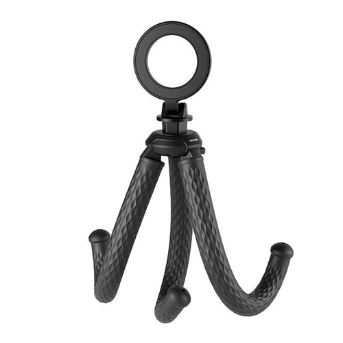 Telesin - Trépied flexible magnétique pour smartphone (noir) : pattes enroulées support