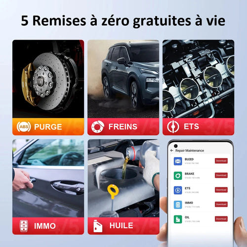 THINKCAR BD6 - Lot de 50 scanners OBD2 Bluetooth, 5 remises à zéro gratuites - visuel 4