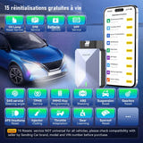 THINKCAR BT200 MAX - Scanner OBD2 Bluetooth, 15 réinitialisations : outil diagnostic auto Bluetooth bt200 max