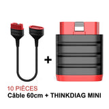 THINKCAR Lot de 10 adaptateurs THINKDIAG MINI avec câble - diagnostic OBD2 Bluetooth, tous systèmes : galerie 01