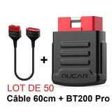 THINKCAR Lot de 50 adaptateurs MUCAR BT200 Pro avec câble - diagnostic OBD2 Bluetooth, 15 réinitialisations : galerie 01
