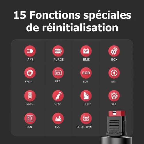 THINKCAR Lot de 50 adaptateurs MUCAR BT200 Pro avec câble - diagnostic OBD2 Bluetooth, 15 réinitialisations : galerie 05