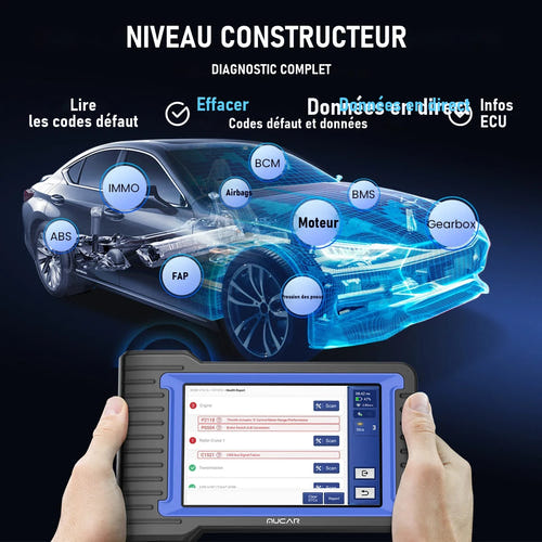 THINKCAR MUCAR VO7 - Scanner OBD2 multi-systèmes, 28 réinitialisations et codage ECU : tests actifs