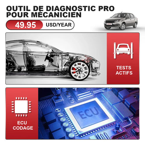 THINKCAR Thinktool Mini 2 - Outil de diagnostic auto avec protocole CANFD, tous systèmes : 28 resets gratuits