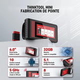 THINKCAR Thinktool Mini - Tablette de diagnostic OBD2 Android 10, écran 5,99 pouces : connecteur Bluetooth