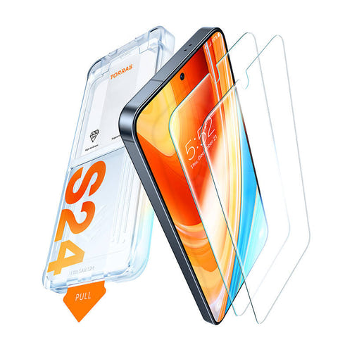 Torras Install Master - Verre trempé Samsung Galaxy S24+ : cadre posé
