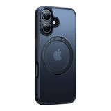 Torras Ostand Pro - Coque iPhone 16 avec anneau béquille, noire : rotatif coque noir
