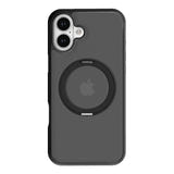 Torras Ostand Pro - Coque iPhone 16 avec anneau béquille, noire : noir