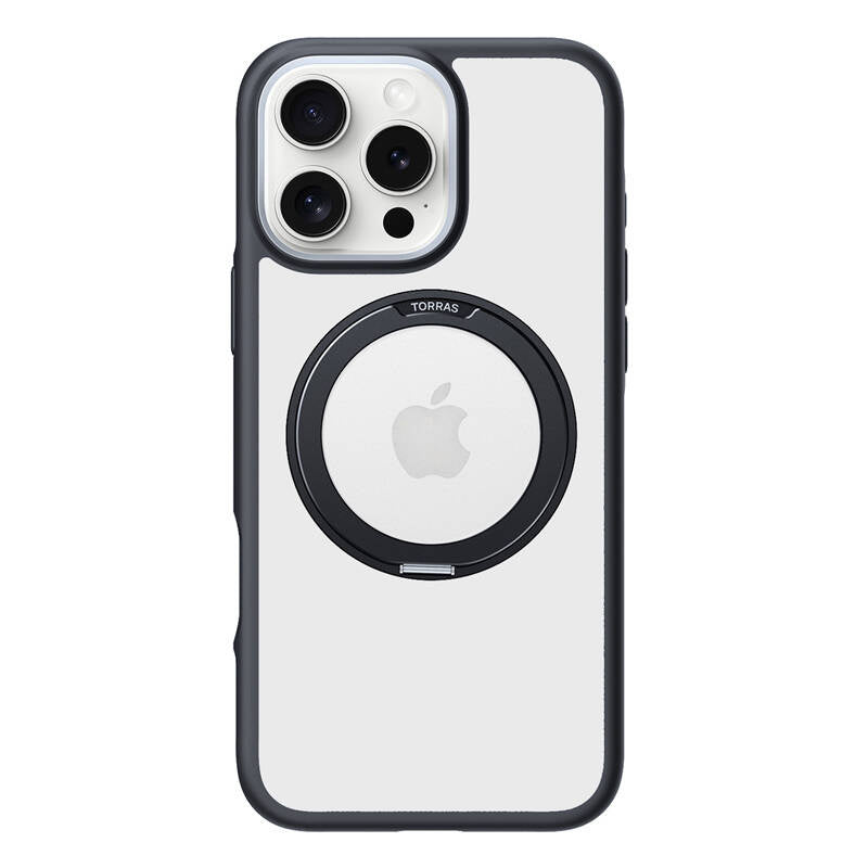 Torras Ostand R Fusion - Coque iPhone 16 Pro Max anneau MagSafe, noire - visuel 1
