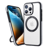 Torras Ostand R Fusion - Coque iPhone 16 Pro Max anneau MagSafe, noire : dos anneau 360