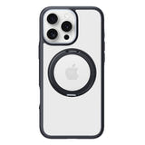 Torras Ostand R Fusion - Coque iPhone 16 Pro anneau MagSafe, noire : noir