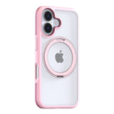 Torras Ostand R Fusion - Coque iPhone 16 avec anneau rotatif, rose