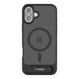 Torras Pstand - Coque iPhone 16 Plus béquille MagSafe, noire : noir