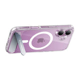 Torras Pstand - Coque iPhone 16 Plus béquille MagSafe, transparente : dos magnétique charge