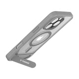 Torras Pstand - Coque iPhone 16 Pro Max béquille MagSafe, grise : bords surélevés protection