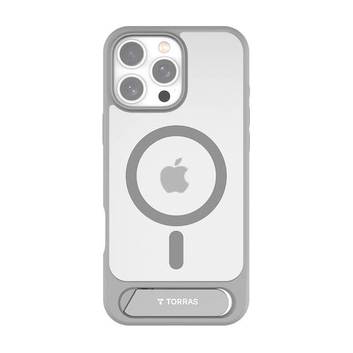 Torras Pstand - Coque iPhone 16 Pro Max béquille MagSafe, grise - visuel 1