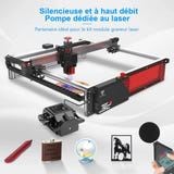 TwoTrees Air Assist - pompe d'assistance d'air réglable et silencieuse pour graveuse laser : kit