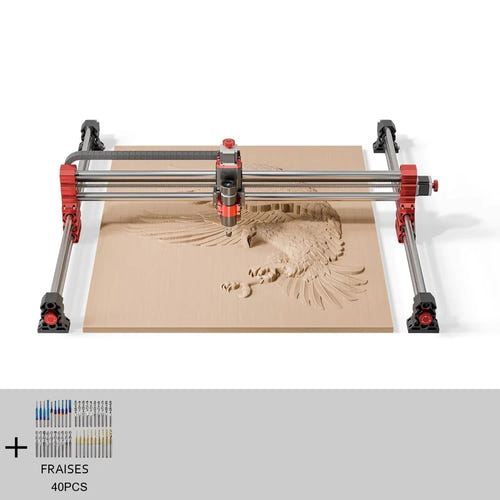 TwoTrees Fraiseuse CNC TTC-H40 - 1 m x 1 m, écran tactile, GRBL fraisage et laser : grand format vue ensemble