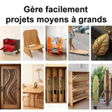 TwoTrees Fraiseuse CNC TTC-H40 - zone 1000 x 1000 mm, broche 500 W : exemples pièces