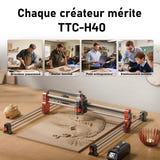 TwoTrees Fraiseuse CNC TTC-H40 - zone 1000 x 1000 mm, broche 500 W : portique