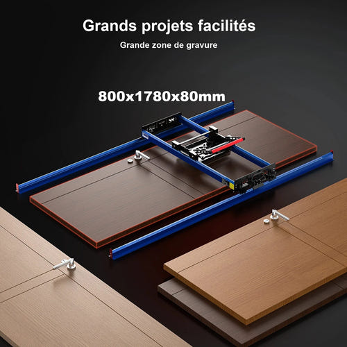 TwoTrees RS-200 - plateforme de surfaçage du bois pour défonceuse : planage planche bois