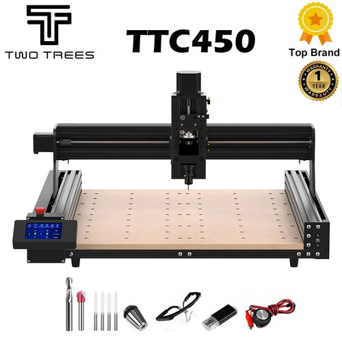 TwoTrees TTC450 Pro - fraiseuse CNC 460 x 460 mm, écran tactile, 4e axe - visuel 2